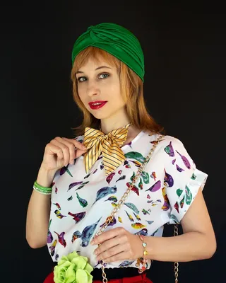 Opaska do włosów Vintage chain khaki